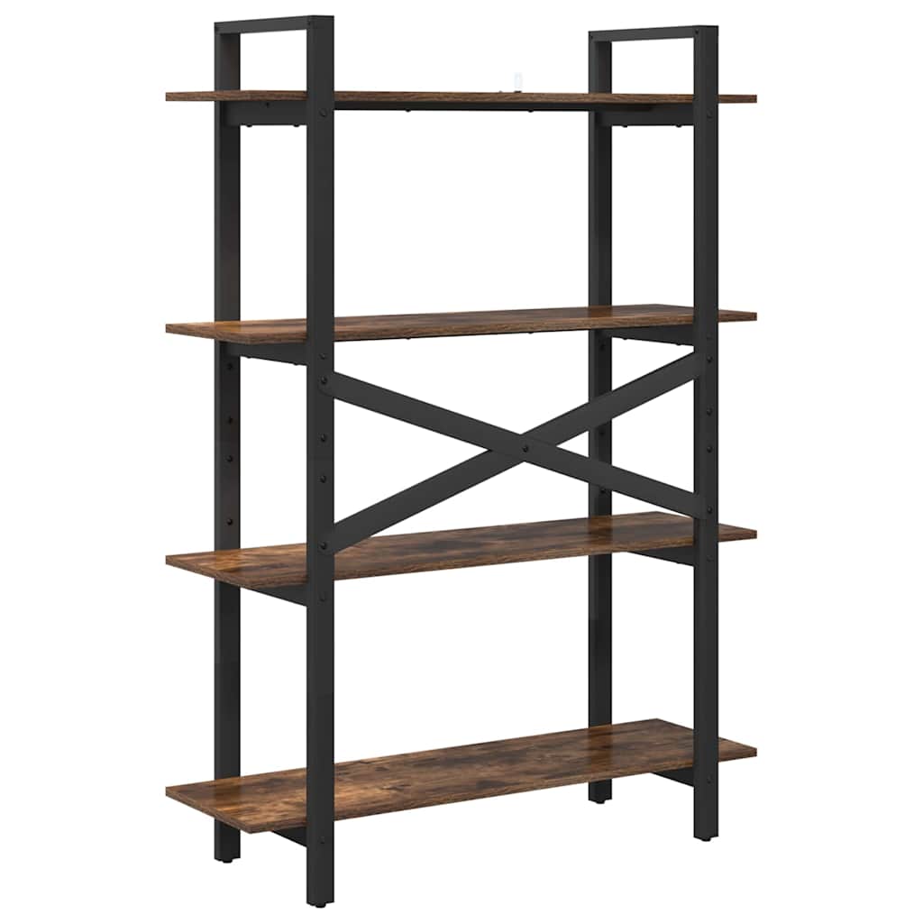 Bokhylle Røkt eik 100 x 33,5 x 140 cm Konstruert tre