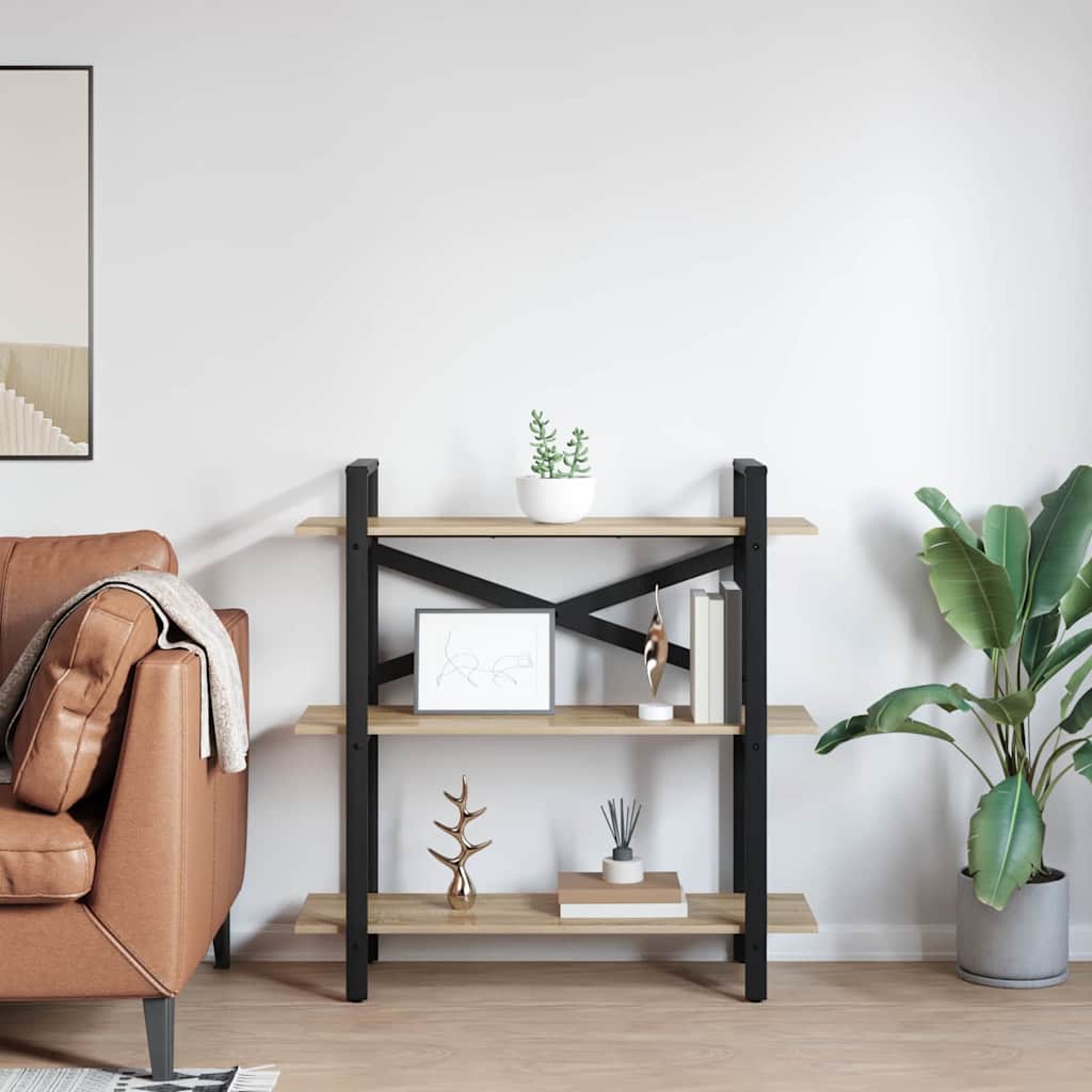 Bokhylle Sonoma eik 100 x 33,5 x 102 cm Konstruert tre