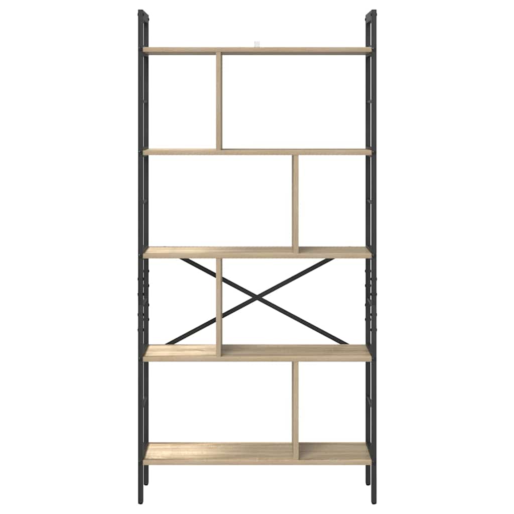 Bokhylle Sonoma eik 75 x 30 x 156 cm Konstruert tre