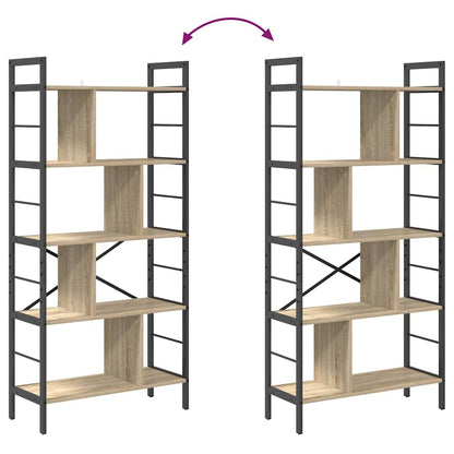 Bokhylle Sonoma eik 75 x 30 x 156 cm Konstruert tre