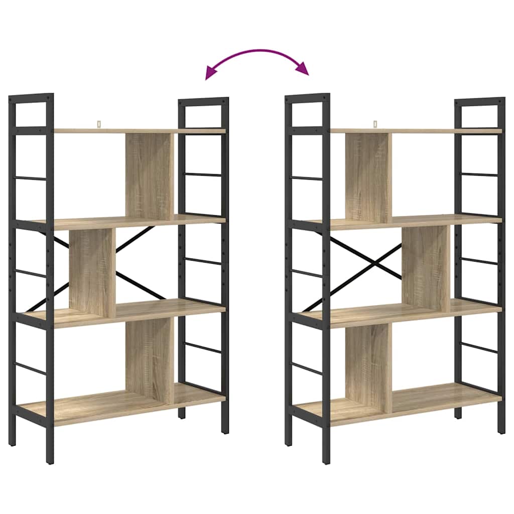 Bokhylle Sonoma eik 75 x 30 x 123,5 cm Konstruert tre