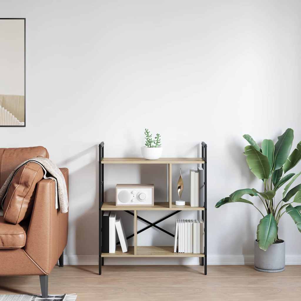 Bokhylle Sonoma eik 75 x 30 x 91 cm Konstruert tre