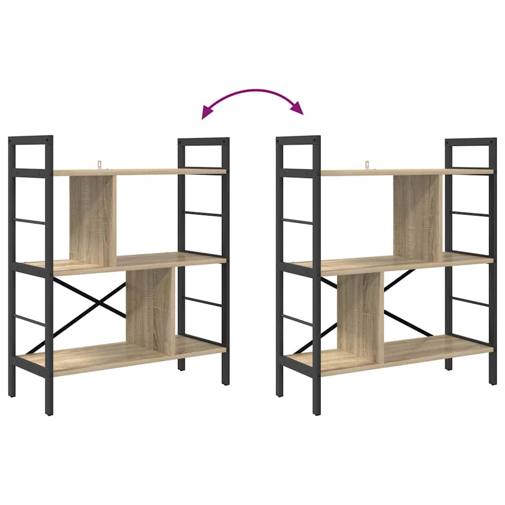 Bokhylle Sonoma eik 75 x 30 x 91 cm Konstruert tre