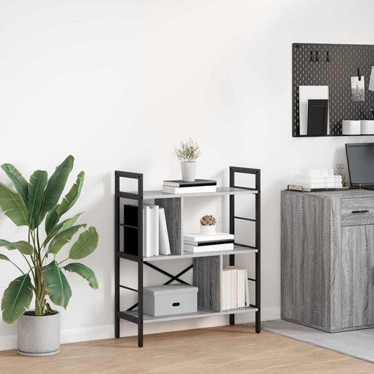 Bokhylle Grå Sonoma 75 x 30 x 91 cm Konstruert tre