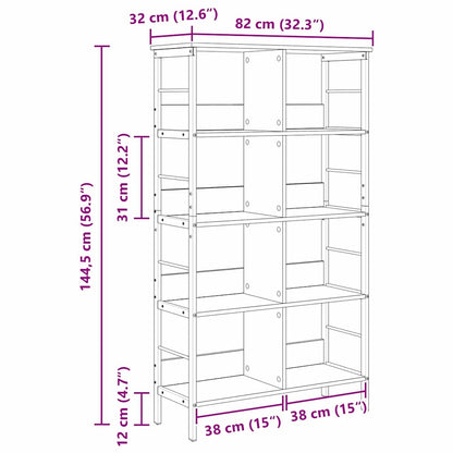 Bokhylle Sonoma eik 82 x 32 x 144,5 cm Konstruert tre