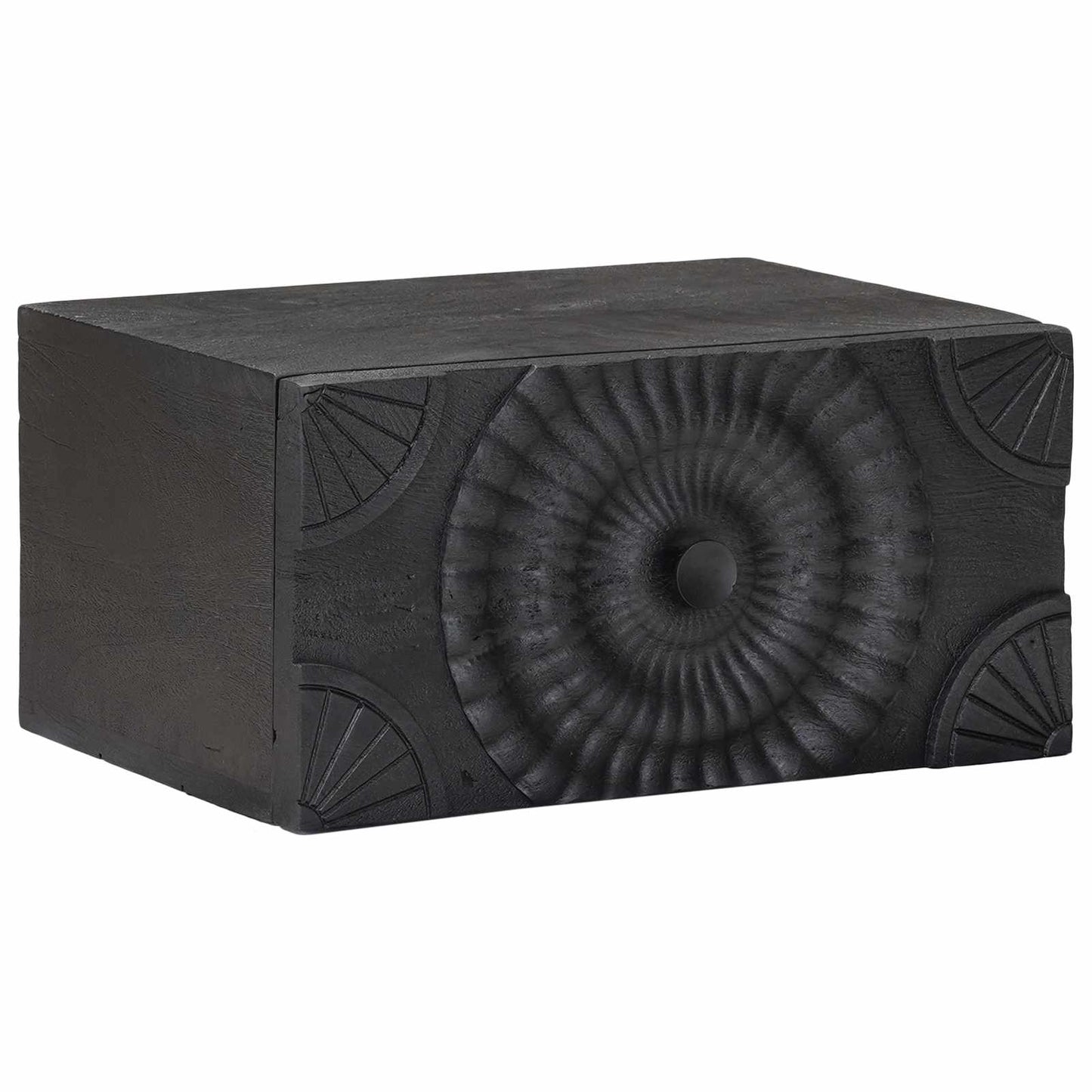 Nattbordskap med skuff Svart 40 x 30 x 20 cm