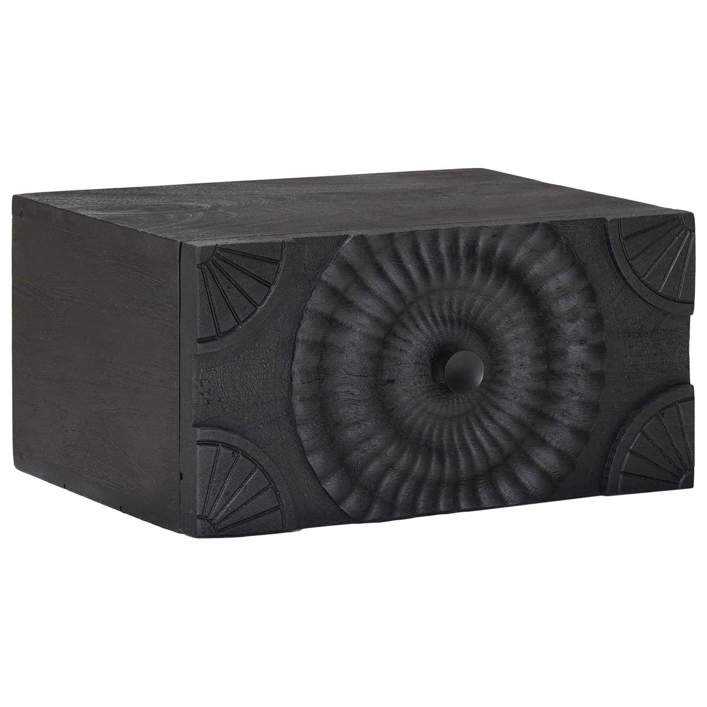 Nattbordskap med skuff Svart 40 x 30 x 20 cm