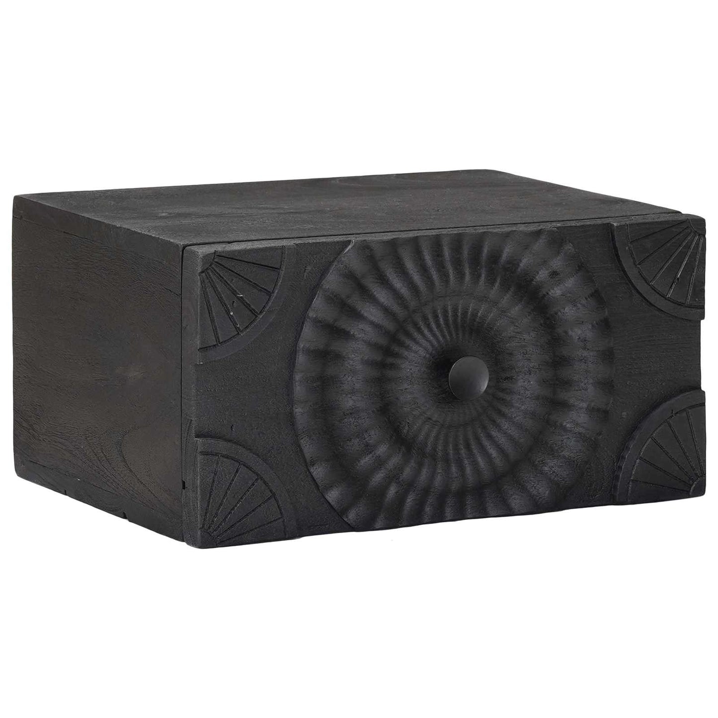 Nattbordskap med skuff Svart 40 x 30 x 20 cm