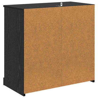 Skap 2 pcs Svart Eik 70 x 35,5 x 67,5 cm Konstruert tre
