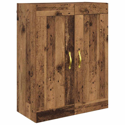 Vegghengt skap Veggmontert 2 pcs Gammelt tre 69,5 x 34 x 90 cm