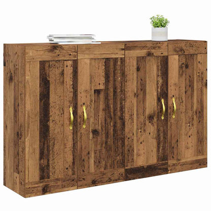 Vegghengt skap Veggmontert 2 pcs Gammelt tre 69,5 x 34 x 90 cm