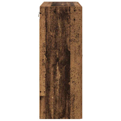Vegghengt skap Veggmontert 2 pcs Gammelt tre 69,5 x 34 x 90 cm