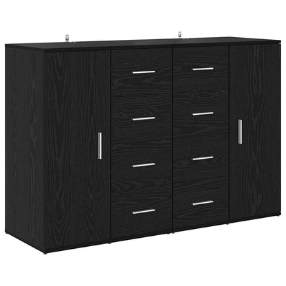 Skap Corona 2 pcs Svart Eik 59 x 39 x 80 cm Konstruert tre