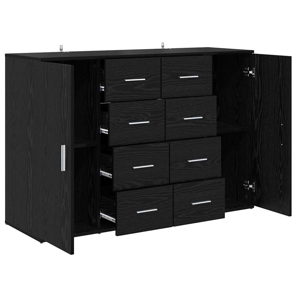 Skap Corona 2 pcs Svart Eik 59 x 39 x 80 cm Konstruert tre