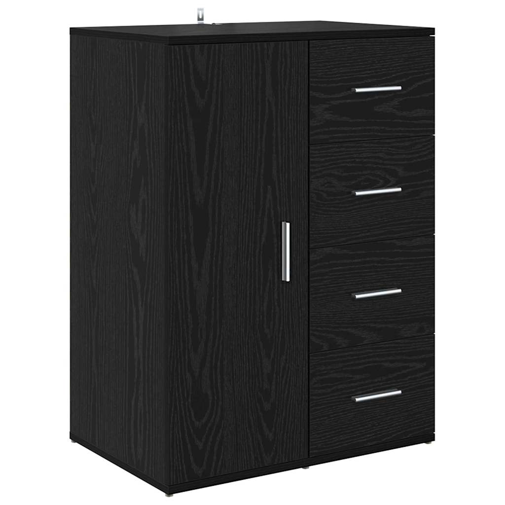 Skap Corona 2 pcs Svart Eik 59 x 39 x 80 cm Konstruert tre