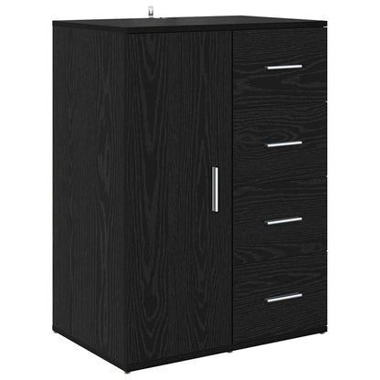 Skap Corona 2 pcs Svart Eik 59 x 39 x 80 cm Konstruert tre