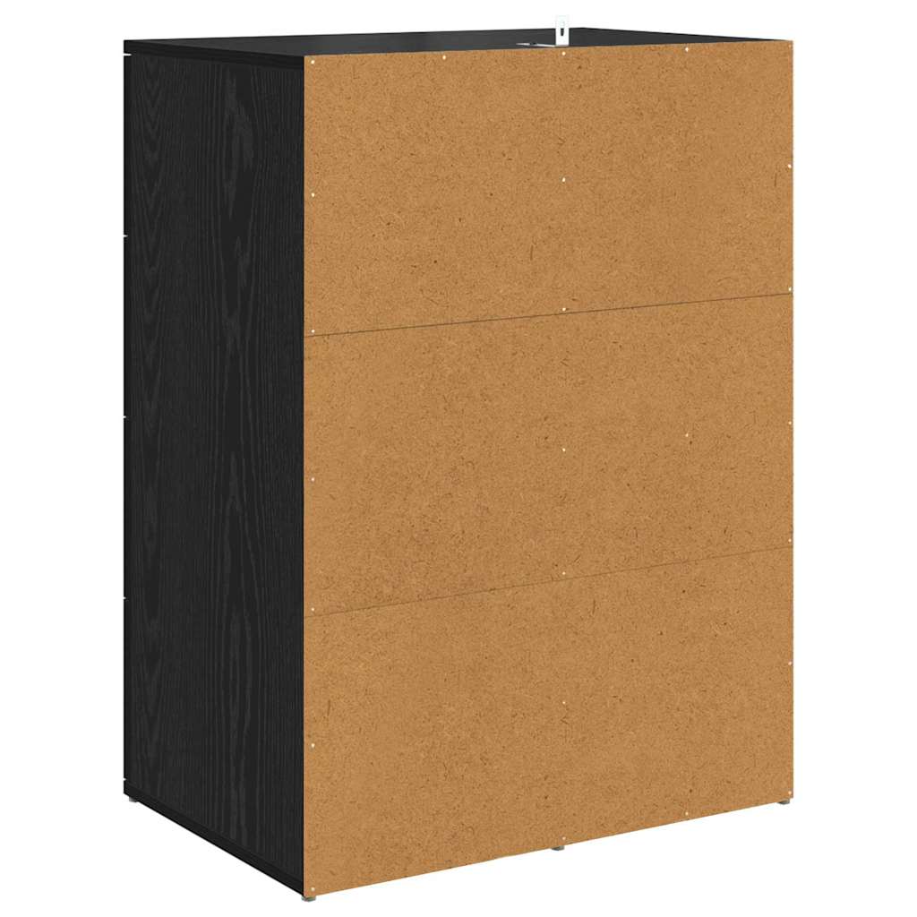 Skap Corona 2 pcs Svart Eik 59 x 39 x 80 cm Konstruert tre