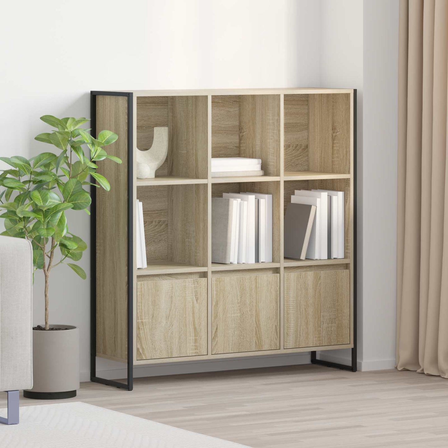 Bokskap 2 pcs Sonoma 99,5 x 30 x 108 cm Konstruert tre
