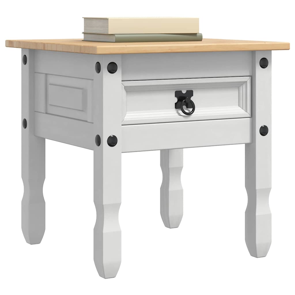 Avlastningsbord Konsollbord Hvit Corona 50 x 50 x 50 cm Massiv furu