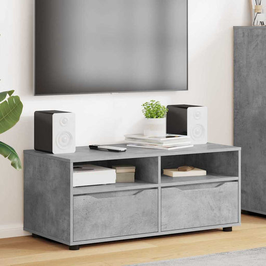 TV-Møbel Betonggrå TV-skap med skuff 100 x 48 x 43 cm