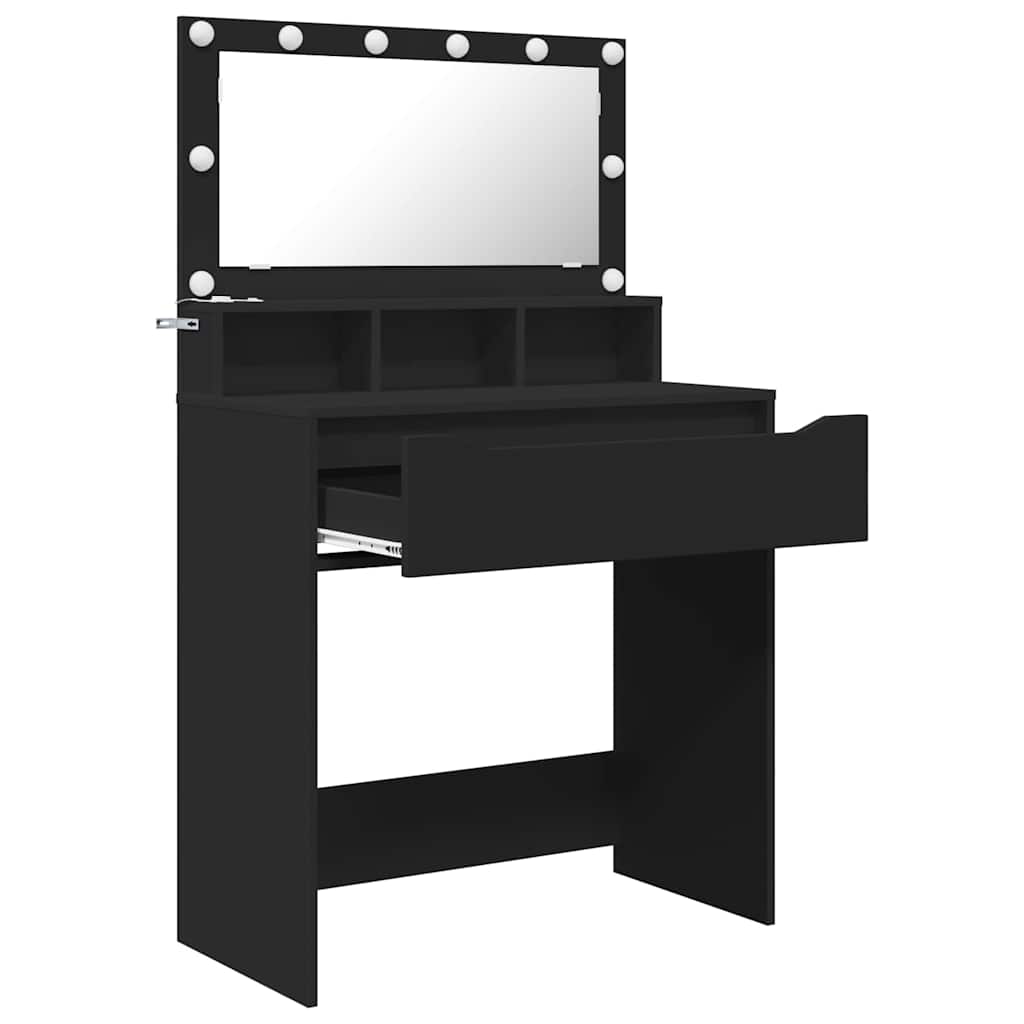 Sminkebord Svart 80 x 39,6 x 135 cm