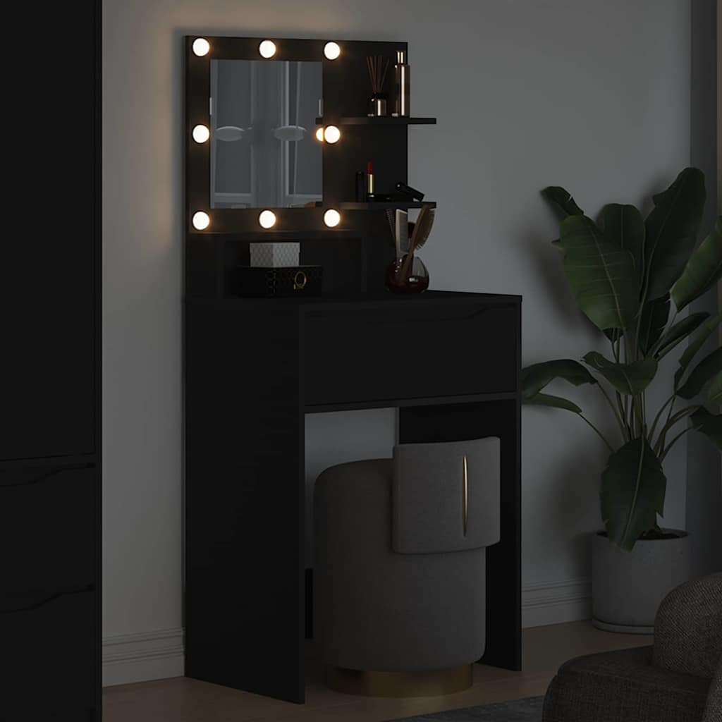 Sminkebord Svart 80 x 39,6 x 135 cm