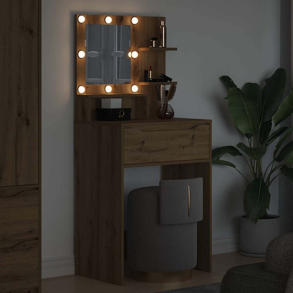Sminkebord med skuff Artisan Eik 80 x 39,6 x 135 cm