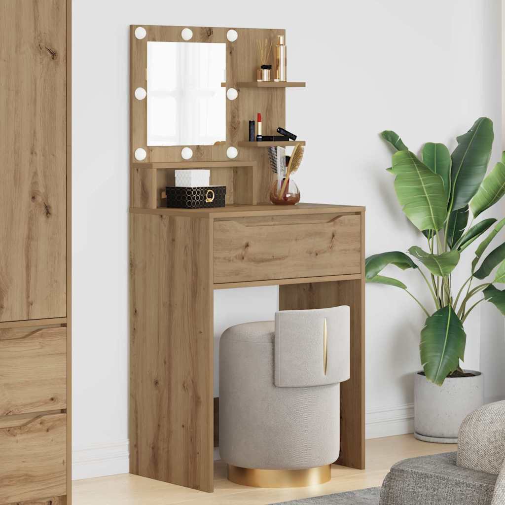 Sminkebord med skuff Artisan Eik 80 x 39,6 x 135 cm