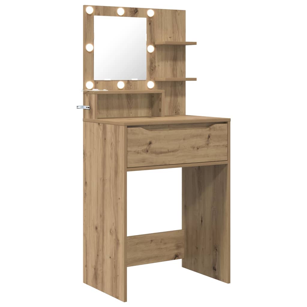 Sminkebord med skuff Artisan Eik 80 x 39,6 x 135 cm