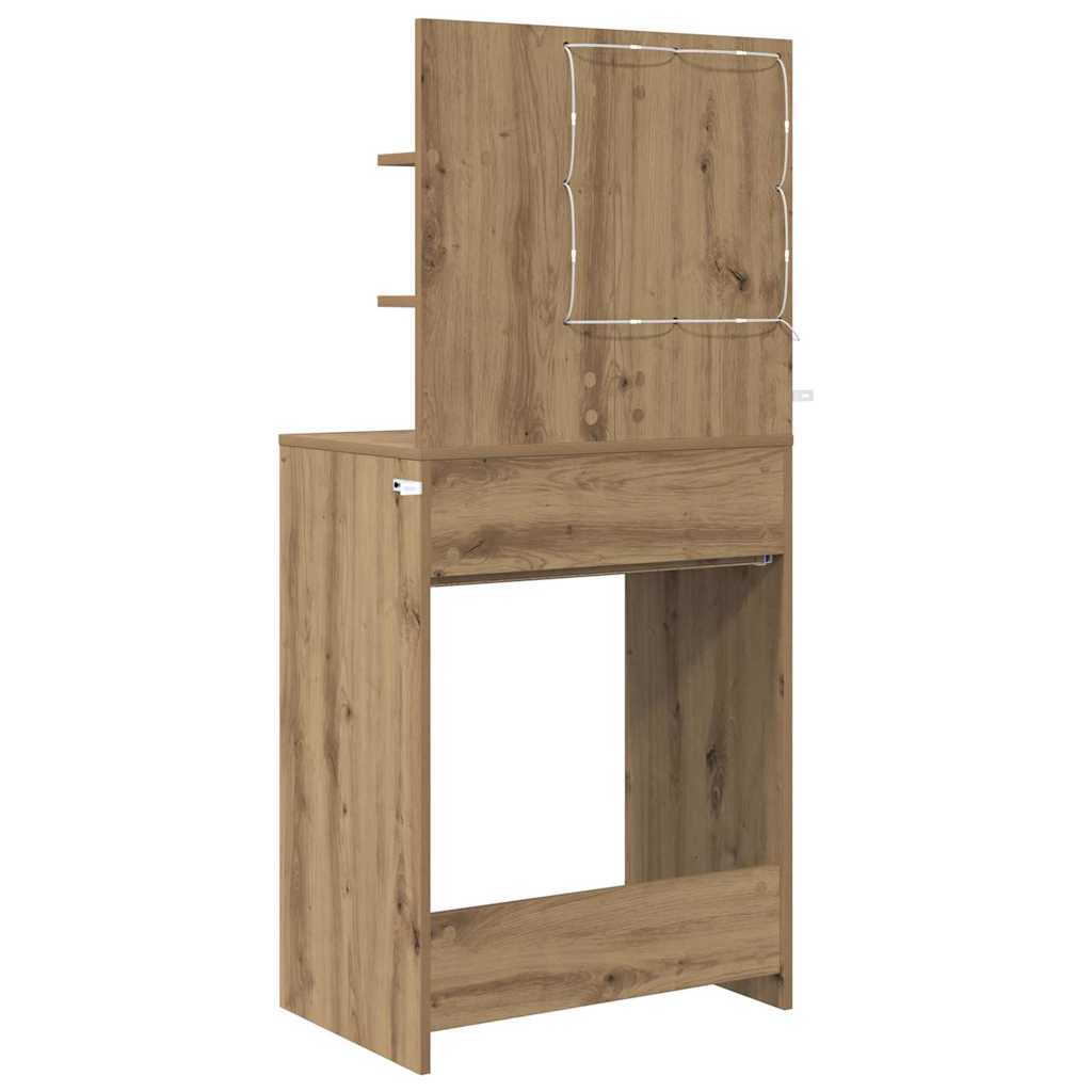 Sminkebord med skuff Artisan Eik 80 x 39,6 x 135 cm