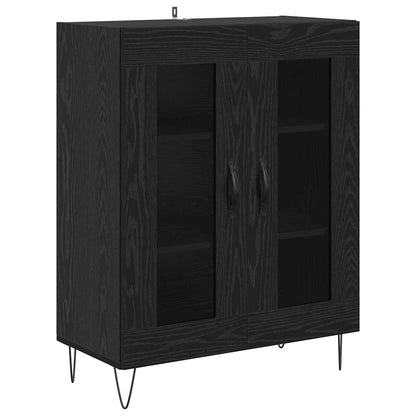 Høyskap Svart Eik 69,5 x 34 x 180 cm Konstruert tre