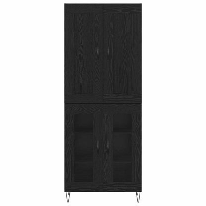 Høyskap Svart Eik 69,5 x 34 x 180 cm Konstruert tre