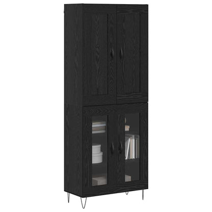 Høyskap Svart Eik 69,5 x 34 x 180 cm Konstruert tre
