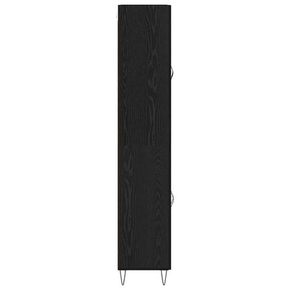 Høyskap Svart Eik 69,5 x 34 x 180 cm Konstruert tre