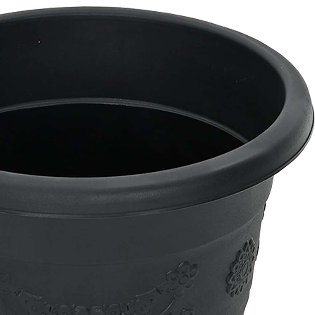 Rund Blomsterpotte 24 pcs Svart Ø 30 x 25 cm Plast