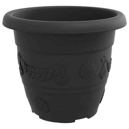 Rund Blomsterpotte 24 pcs Svart Ø 30 x 25 cm Plast