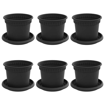 Plantepotter 6 pcs Svart Ø 12,5 x 10 cm Plast