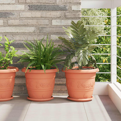 Plantepotter 6 pcs Klinker Rød Ø 30 x 25 cm Plast
