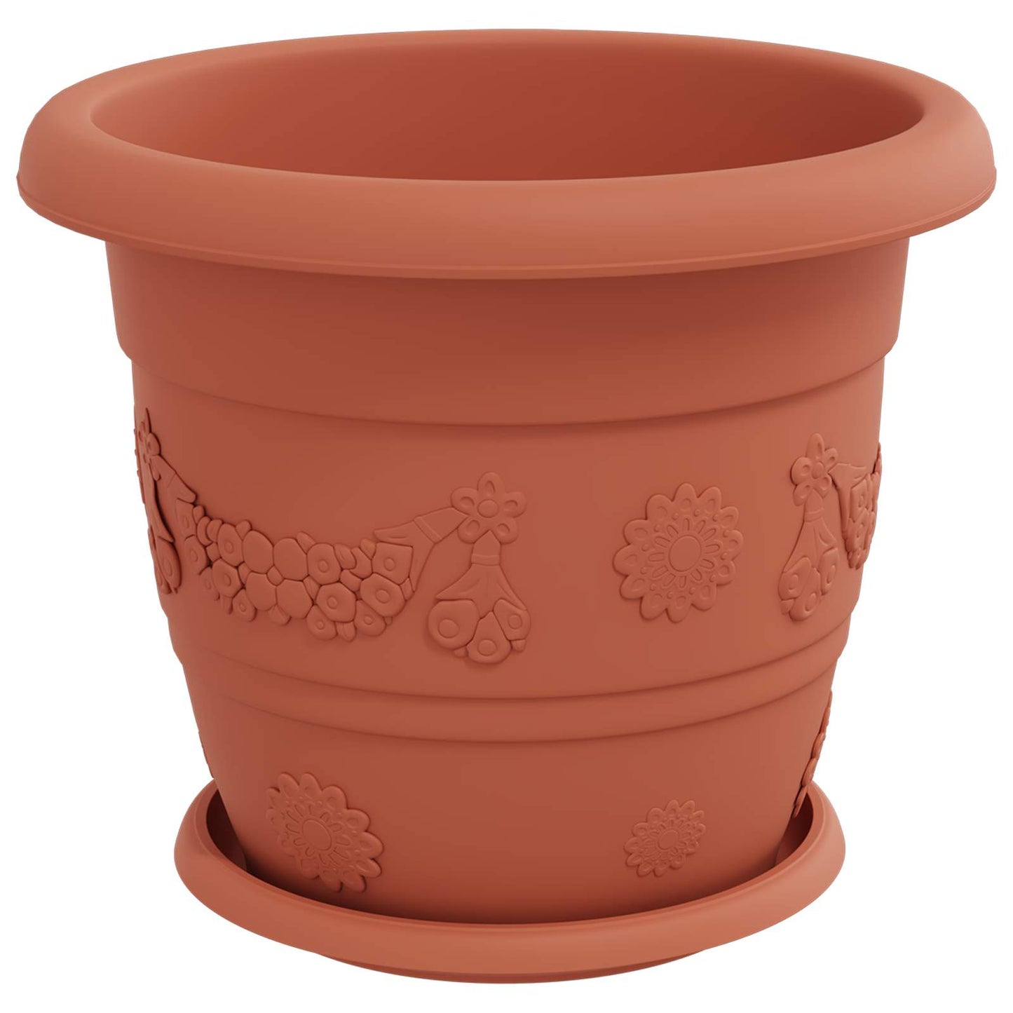 Plantepotter 6 pcs Klinker Rød Ø 30 x 25 cm Plast