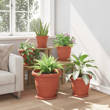 Plantepotter 6 pcs Klinker Rød Ø 39 x 32 cm Plast