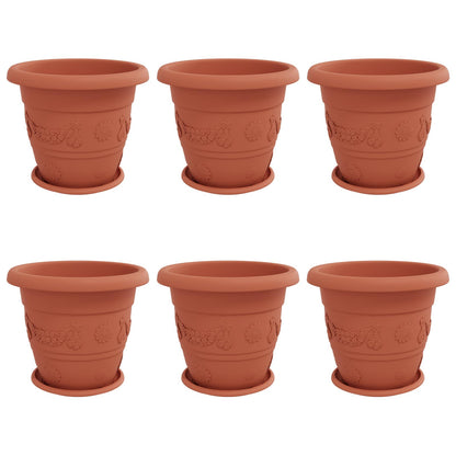 Plantepotter 6 pcs Klinker Rød Ø 39 x 32 cm Plast