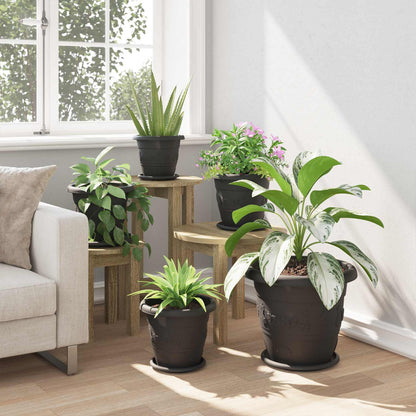 Plantepotter 6 pcs Svart Ø 26 x 21.5 cm Plast