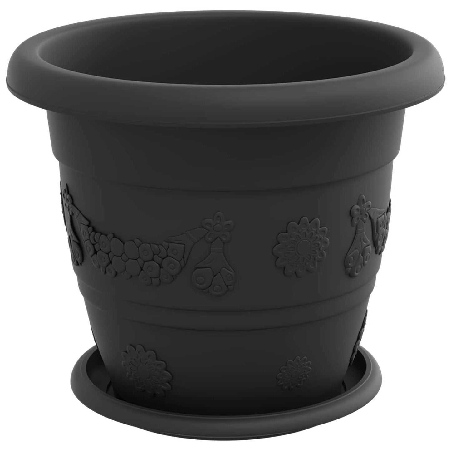 Plantepotter 6 pcs Svart Ø 26 x 21.5 cm Plast