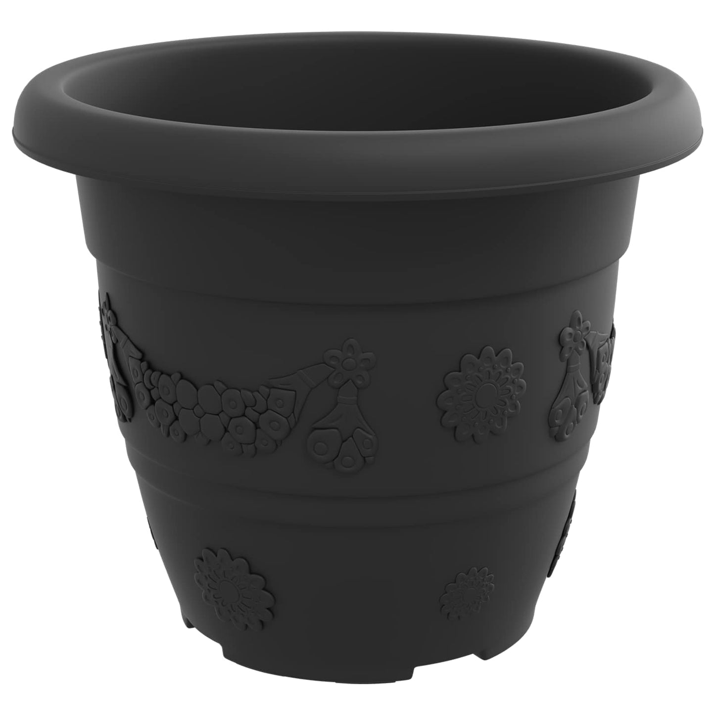 Plantepotter 6 pcs Svart Ø 26 x 21.5 cm Plast