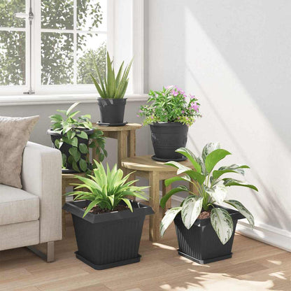 Plantepotter 6 pcs Svart 33 x 33 x 26 cm Plast
