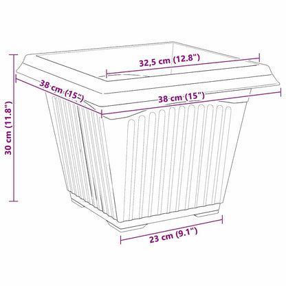 Plantepotter 6 pcs Svart 38 x 38 x 30 cm Plast