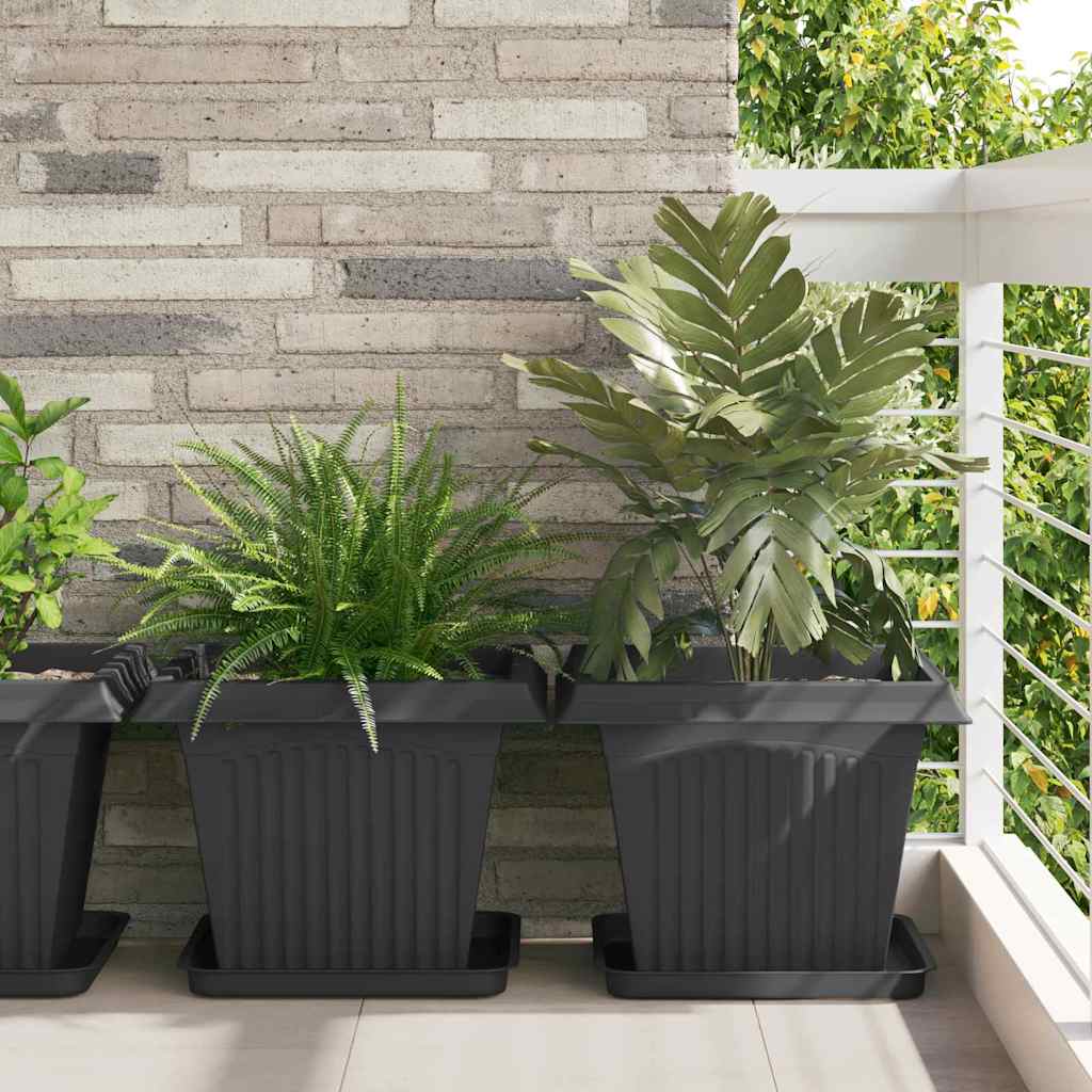 Plantepotter 24 pcs Svart 43 x 43 x 33,5 cm Plast