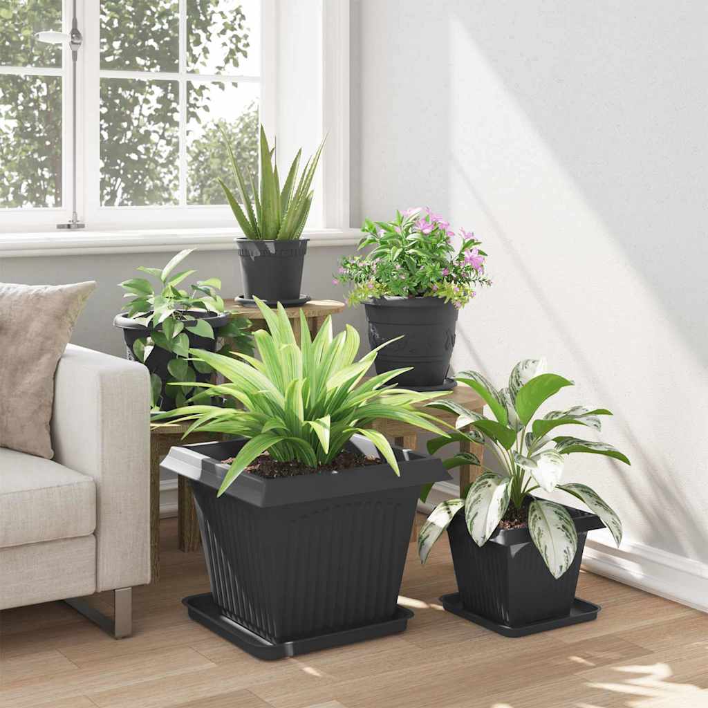 Plantepotter 24 pcs Svart 43 x 43 x 33,5 cm Plast