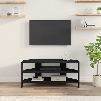 HjørneTV-skap Svart 102x40,5x45cm Konstruert tre