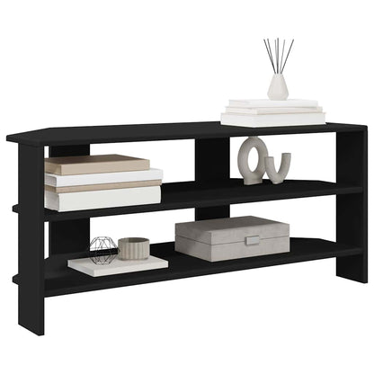 HjørneTV-skap Svart 102x40,5x45cm Konstruert tre